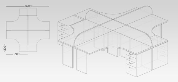 Comores Range Office Desk from My Office Furniture