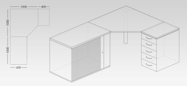 Puzzle Concept Range Office Desk from My Office Furniture