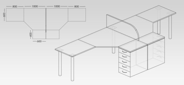 Puzzle Concept Range Office Desk from My Office Furniture