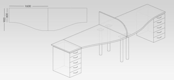 Puzzle Concept Range Office Desk from My Office Furniture