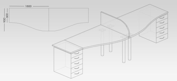 Puzzle Concept Range Office Desk from My Office Furniture