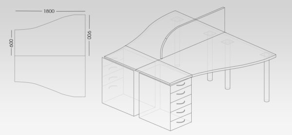 Puzzle Concept Range Office Desk from My Office Furniture
