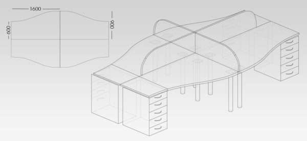 Puzzle Concept Range Office Desk from My Office Furniture