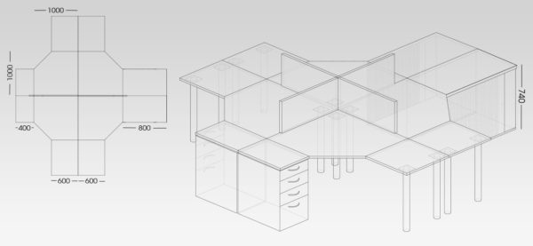 Puzzle Concept Range Office Desk from My Office Furniture