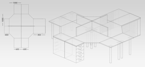 Puzzle Concept Range Office Desk from My Office Furniture